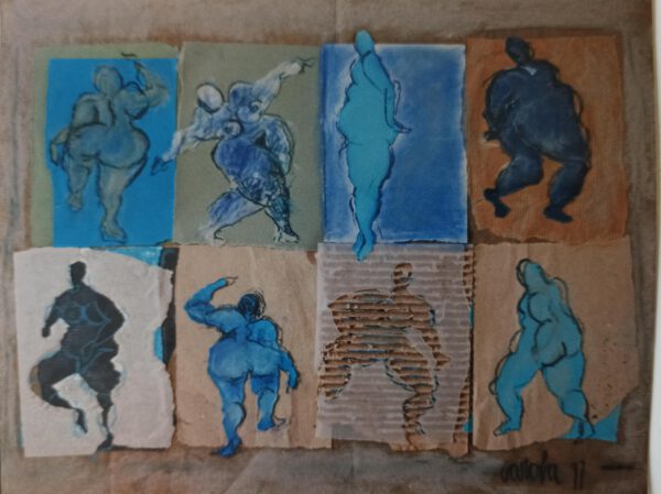 8 dancing figures, 40x50cm, 1997